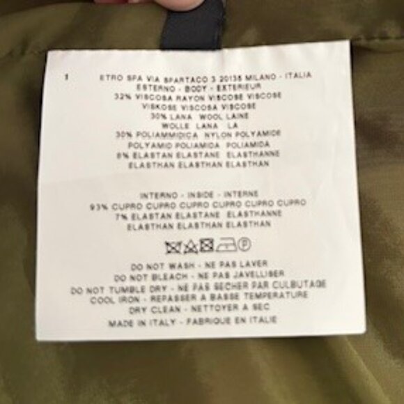 Ladies ETRO Blazer - Size 46 - Picture 5 of 5